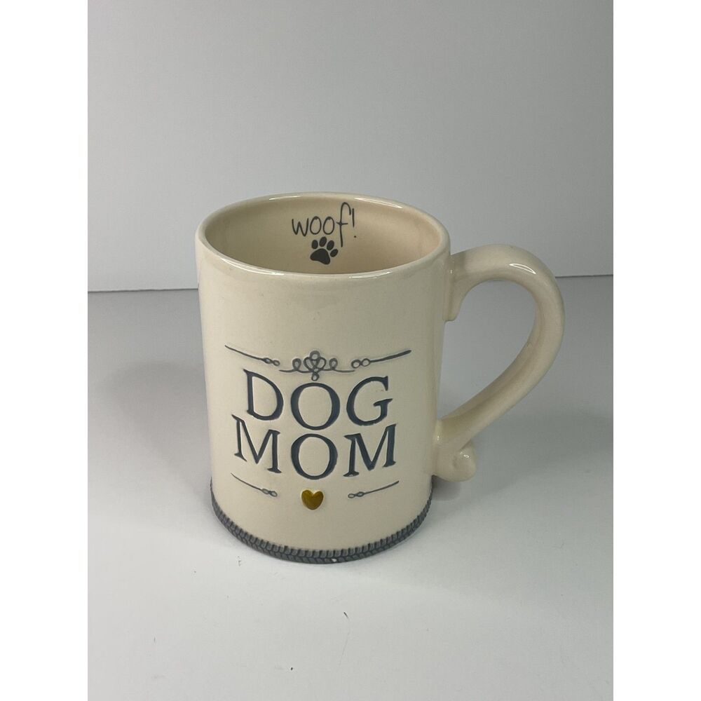 Dog Mom Medium Coffee Mug Cup Paw Prints by Grasslands Road